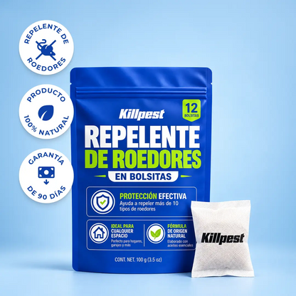 KillPest | Sobres Repelentes de Ratones con Menta y Canela