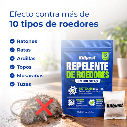 KillPest | Sobres Repelentes de Ratones con Menta y Canela