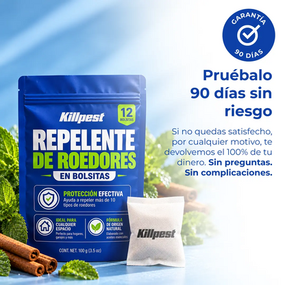 KillPest | Sobres Repelentes de Ratones con Menta y Canela